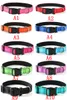 10 Color Reflective Fashion Dog Collars Designer belt for Small Large Dogs Soft Neoprene Padded Breathable Nylon Puppy Collar Adjustable Pet Supplies Red B03