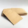 3 SIDE Tätning Metalliserat Kraft Paper Recloserble Bag Aluminium Foil Foded Flat Heat Sealble Food Packing Puches Påsar med dragkedja