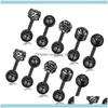 Stud Jewelrystud 10 Stücke Set Luxus Ohrstecker Für Frauen Ball Ohrring Shinning Kristall Ohr Piercing Knorpel Schmuck Aessory1 D237D