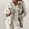 Mulheres Evfer Outono Inverno Moda Moda Khaki Digpi Casacos Overshirt Feminino Stylish Bolsos Long Capets OveriseSze outwear