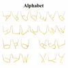 Collare Initiale Halskette Damen Goldfarbe Alphabet Geschenk 316L Edelstahl Schmuck Seitwärts Buchstabe B Männer N004 Chokers216f