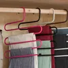 Hangers & Racks S-shaped 5 Layers Trousers Scarf Hanger Rack Bathroom Kitchen Organizer Pants Holder Tie For Clothes