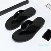 2021 Mode Sandales en cuir noir Mules Abeilles Summers Slide Sandales à chaîne plate glissantes Large T-bar Casual Beach Slip Sandals20