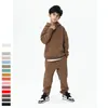 Teen Winter Jungen Kleidung Set 2021 Neue Casual Fleece Verdicken Hoodie Sport Hose Zwei Stücke anzug für Jungen Kleidung kinder Outfits1 262 Z2