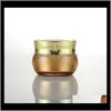 Lagringsflaskor burkar 10g15g30g50g Kosmetisk tom Jar Potte Ögonskugga Makeup Face Container Bottle Fashion Design Golden Capacity JPHWN SR2M7