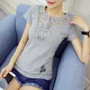 FEKEHA Sommer T-shirt Frauen Casual Dame Top Tees Baumwolle Weiß T-shirt Weibliche Marke Kleidung T-shirt T-stück Plus Größe 4XL 210623