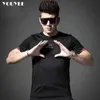 T-shirt homme 2021 été nouvelle vente chaude coton mercerisé tendance broderie mince haut décontracté de haute qualité rouge vêtements pour hommes 5XL G1229