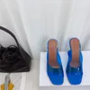 2021 Sukienka buty wysokie obcasy Kobiety Pumpy Kryształowe damskie sandały kwadratowe palce ślubne buty na bae 9,5 cm 9,5 cm