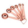 Cuillère À Mesurer En Acier Inoxydable Ensemble Outils De Luxe Or Rose Mesures Scoop Ensembles Cuisine Measur Outil De Cuisson Accessoires SN2658