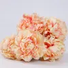 5 sztuk / zestaw symulacji piwonii kwiaty wesele tło ręcznie robić sztuczny kwiat dekoracji tabeli orka ścienna