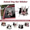 2021 Walls Decor Animal Wall Stickers Creative Tear Hole Waterproof Removable Sticker for Window Car Fridge Bathroom Dog Pig Horse Cow