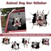 2021 Muren Decor Dier Muurstickers Creatieve Tear Gat Waterdichte Verwijderbare Sticker voor raam Auto Koelkast Badkamer Honden Pig Paardenkoe