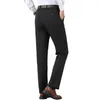 Men's Pants Thick Autumn And Winter Trousers Middle-aged Casual High Waist Long Stretch Dad Outfit