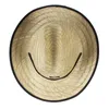 The Printed Brim Women Men Lifeguard Hat Straw Cowboy Summer Beach hat Wide Panama Womens Sun 210608