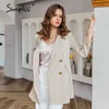 Elegancki Przycisk Blazer Kobiety Solid Casual Jesień Zima Z Długim Rękawem Sukienka Office Ladies Workwear Vestidos 210414