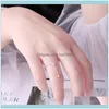 Solitaire Rings Jewelrys925 Sier Japan And South Korea Creative Broken Flower Soft Chain Pull Ring Temperament Net Red Fashion Trend Jewelry