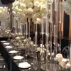 Vases 14pcs) 70cm Tall) Pas de fleurs, y compris) Stand de cristal de mariage de mariage décoratif pour la table centrale de table AB0550