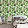 Väggklistermärken Bläckblommor och gröna växter Serie Seamless Wallpaper Living Room Bakgrund Renovering Klistermärke Dekor RW081-100