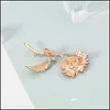 Pins, Brooches Jewelry Enamel Sunflower Women Men Flower Weddings Office Brooch Pins Gifts Drop Delivery 2021 Cxdfi