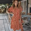 knee length short sleeve summer dresses