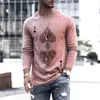 Mens Fashion Sweatshirts Boys Hiphop Långärmade Casual Poker Mönster Trackshirts Aktiv Höst Top Kläder