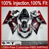 Injectievorm voor Suzuki GSXR750 K1 GSXR 600 750 CC 2001 2002 2003 BODYS 37NO.10 GSXR600 GSXR-750 GSXR-600 01-03 600CC 750CC GSX-R750 01 02 03 OEM KEURING GLOSSY RODE VLAMES