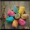 Clothing Fabric Apparel Drop Delivery 2021 200Glot High Quality Space Dye Knitting Fancy Yarn Crochet Thread For Scarf Nice Colors Handwork C