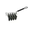 Taco Basket rymmer 4 Skal Deep Fryer Taco Holder Basket Taco Fry Korg med Grepphandtag 210626