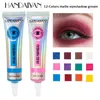 12 Farben Neonlidschatten Creme Matte Mineralpigment Lidschatten Cremes leicht Wasserdichte Lidschatten Makeup aufzutreten