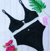 Costumi da bagno donna Bikini brasiliano perizoma costumi da bagno 2022 4 colori vita alta due pezzi Sweimwe solido sexy