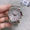 トップ U1 Factorty ダイヤモンド ロックダイヤル シルバー デイト デイ クラウン ウォッチ 41mm サファイア オリジナル バックル ブルーレイ ルーペ メンズ 腕時計