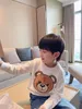 Casual kids meisje jongen gebreide trui herfst winter effen kleur losse jumpers kinderen ronde kraag lange mouwen truien tops