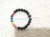 Pulseiras com miçangas, coloridas, envelhecidas, ágatas, pedras preciosas naturais, pulseiras com miçangas, reiki, ioga, joias para mulheres, presente amigo, pulseira esticada