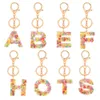 A-Z Lettre Anglais Porte-clés pour Femmes Hommes Charme Résine Acrylique Capital Porte-clés 26 Alphabet Porte-clés Pendentif Simple