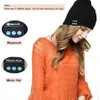 Inverno Bluetooth-compatível - fone de ouvido USB recarregável música fone de ouvido de tricô Beanie Beanie Cap Sem fio Sport Headphone alta qualidade