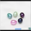 Entrega solta da queda de jóias 2021 Ostras únicas naturais com trigêmeos Pérolas Beads 10 cor significativa para o presente de aniversário Pearl Party (6-8mm, 3