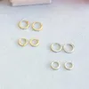 Hoop Huggie INS Semplice rotondo geometrico Mini personalità della moda Orecchini in oro e argento per le donne Gioielli per feste Accessori per banchetti Ladie