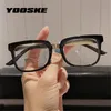 Mode zonnebrillen frames yooske vierkante brillen voor mannen dames metaalglazen vintage vrouwelijke mannelijke optische lens bril frame unisex