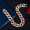 CWWZircons Populär 585 Guldfärg Cubic Zirconia Paved Snake Link Chain Armband för kvinnor Mode Luxury Boho Smycken CB246