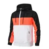 2021 new hot sell Men Women Luxury new Brand Sports Windbreaker Jackets Colors Patchwork Contract Waterproof Jacket Zippers Up Hooded Coats