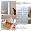 Window Stickers 3D Static Cling Glass Films Retro Decorative Sticker Privacy Etched No-Glue Laser Film For Bathroom Door