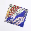 Twill Silk Scarf Women Colored Feathers Printing Square Scarves Fashion Wraps Female Foulards Large Hijab Shawls Neckerchief 130CM279j