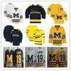 Michigan Wolverines Colleage Ishockey Tröjor Dylan Larkin Quinn Hughes Thomas Bordeleau Cam York Strauss Johnson Jack Becker Brendan Brisson Beniers Custom