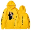 Anime Um pedaço Luffy Unisex Hip Hop Hoodie Mulheres Manga Moletons Menino Menina Roupas Y0804