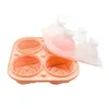 4 Cellen Rose Shaped Silicone Ice Cube Mold Ice Candy Cake Pudding Chocoladevormen Easy-release