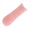 Piedra de cuarzo rosa natural, tablero de jade gusha, herramienta de masaje facial antienvejecimiento, tablero guasha tipo cola de pez