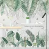 Grand Vert Feuille Stickers Muraux pour Chambre Salon Décoration Murale Cuisine Chambre Décoration Stickers Muraux Décor À La Maison Chambre Décor 210705