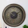 Wall Clocks Roman Vintage Clock Round Bedroom Creative Silent Fashion Rustic Art Retro Design Wandklok Home Decoration