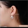 Drop Delivery 2021 Classic Bella Studörhängen Kristaller från Fashion Rose Gold/Sier Color Piercing Party Jewelry for Women Gift 122 U2 1ypqh