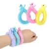 TPR Stress Relief Toy Monkey Worm Stretch String Fidget Funny Pull Vent Toys Noodles Anti Soft Glue Elastic Rope Neon Autism Noodle Gift for Kids